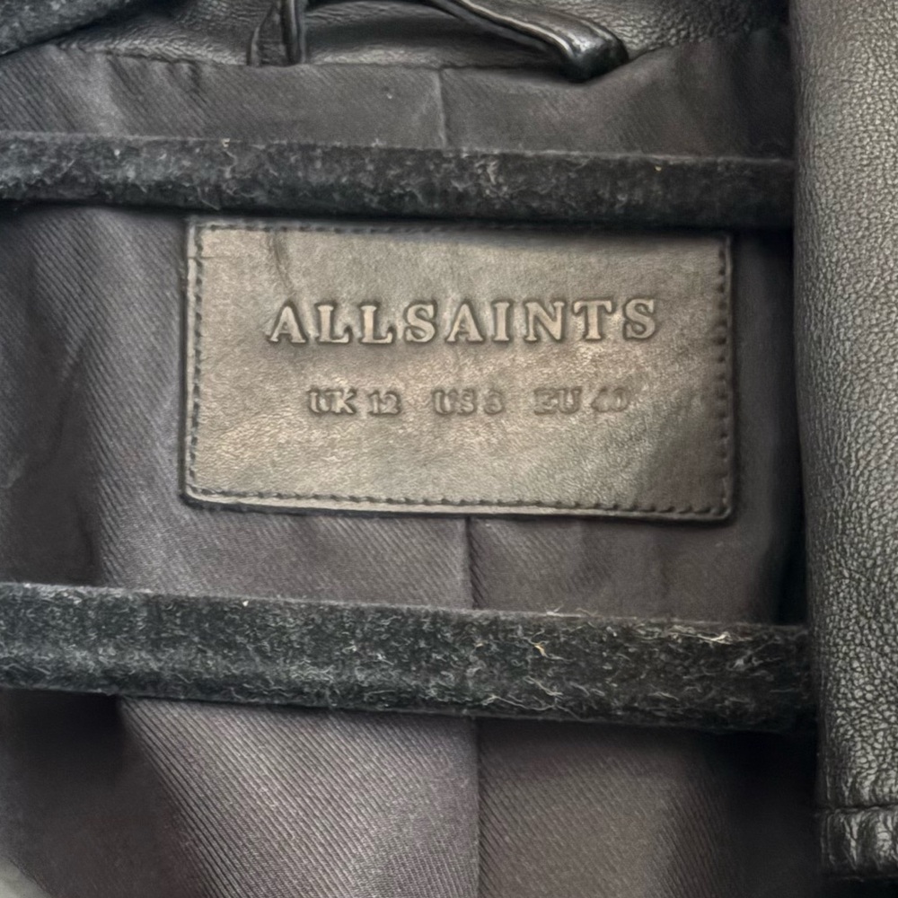 All Saints Balfern Leather Moto Jacket - Picture 8 of 8
